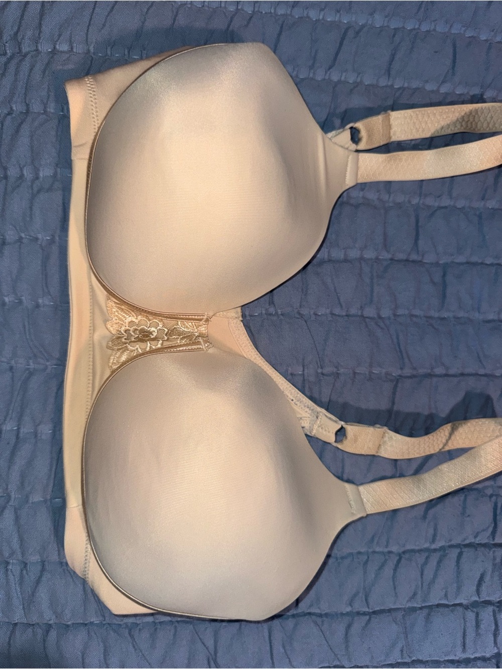 Vanity Fair Nude T-Shirt Bra with Lace Center WIREFREE